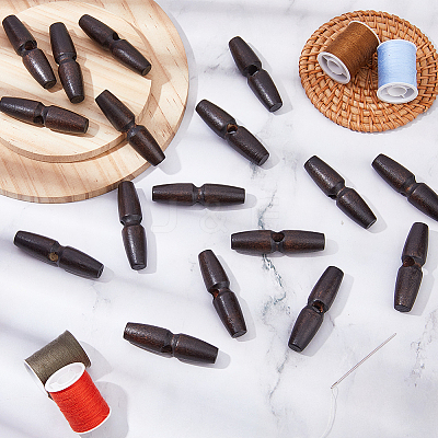Wood Buttons BUTT-WH0029-30B-1