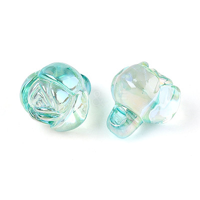 Electroplate Transparent Acrylic Beads PACR-CJC0008-08B-1