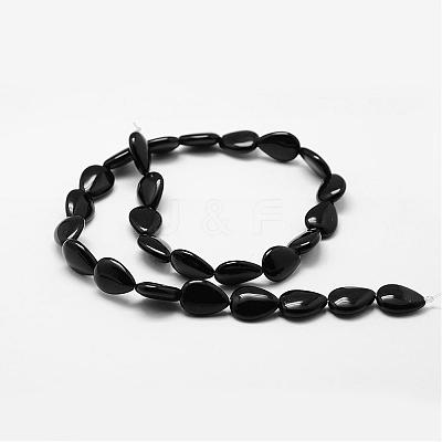 Natural Black Onyx Beads Strands G-F418-04-1