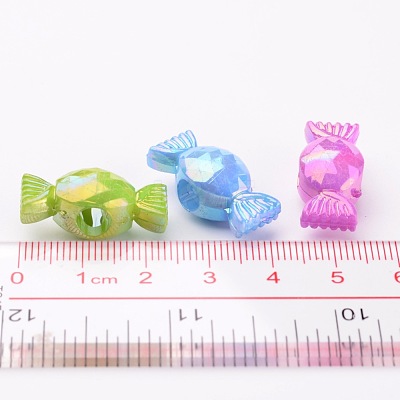 Plating Acrylic Beads X-PPDL021Y-1