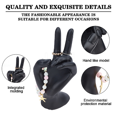 Resin Jewelry Display Hand Model DJEW-WH0034-06-1