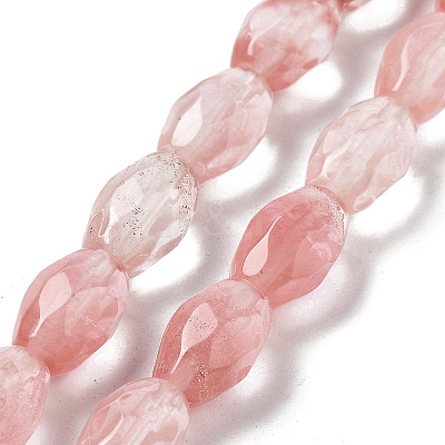 Cherry Quartz Glss Beads Strands G-P520-C04-01-1