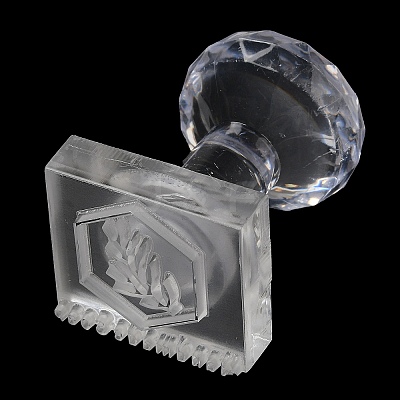 Clear Acrylic Soap Stamps with Handle DIY-XCP0002-91G-1
