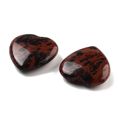 Heart Natural Mahogany Obsidian Palm Stones G-C134-06A-24-1