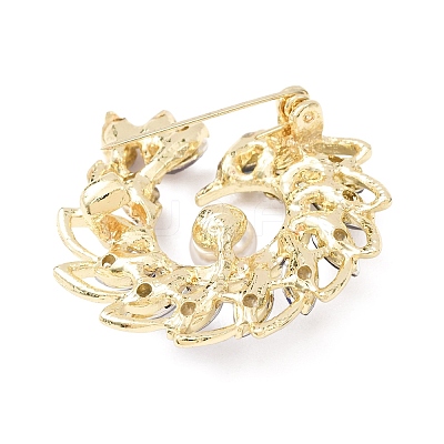 Alloy Rhinestone Lapel Pin Brooches RB-CBA1388-02G-1