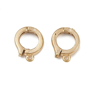 Brass Ring Twister Clasps KK-P310-01G-1