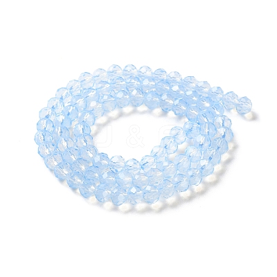 Baking Paint Transparent Glass Beads Strands DGLA-A034-J6MM-D01-1