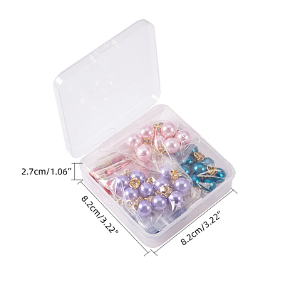 Acrylic Imitation Pearl Pendants IFIN-PH0023-63G-1