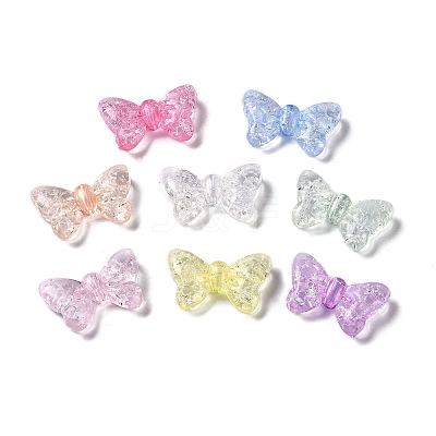 Crackle Transparent Acrylic Beads OACR-G033-05B-1