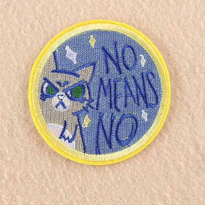 Computerized Embroidery Cloth Iron on/Sew on Patches DIY-F030-15F-1