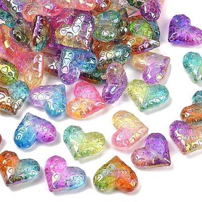 UV Plating Transparent Acrylic Beads MACR-L007-05B-1
