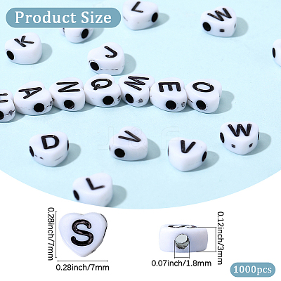 1000Pcs Opaque Acrylic Beads SACR-SP0001-46-1