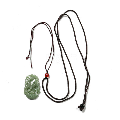 Natural Jadeite Pendant Necklaces G-H306-05-02-1