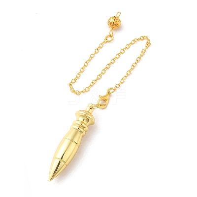 Rack Plating Brass Dowsing Pendulum Big Pendants KK-H444-01-1