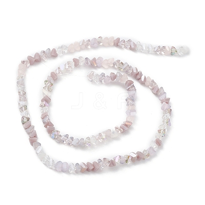 Gradient Color Electroplate Glass Bead Strands GLAA-E042-02C-1