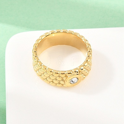 304 Stainless Steel Cubic Zirconia Finger Rings RJEW-F203-03G-01-1