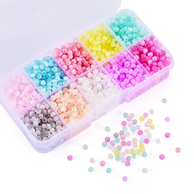 150G 10 Colors Drawbench Style Glass Seed Beads SEED-TA0001-68-1