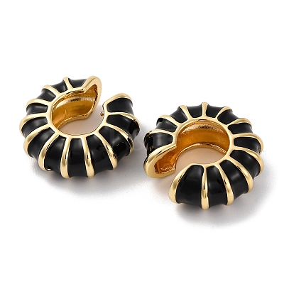 Brass Cuff Earrings for Women EJEW-A115-01G-01-1