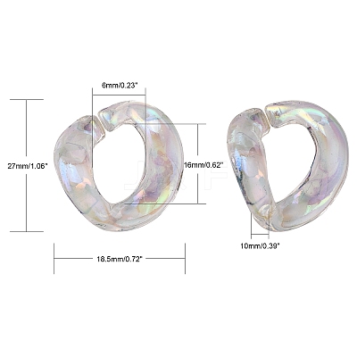 Transparent Acrylic Linkings Rings PACR-N010-035-1