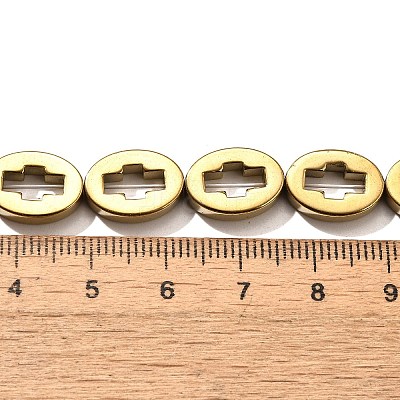 Electroplated Synthetic Non-magnetic Hematite Beads Strands G-L613-Z01-03F-1