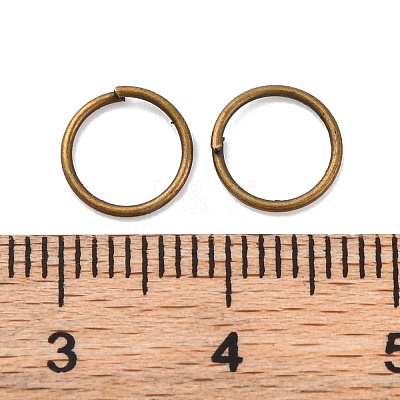 Brass Saw Cut Open Jump Rings KK-G514-01L-AB-1