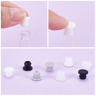 32Pcs 4 Colors Silicone Bottle Seal Plug AJEW-GF0008-08A-1