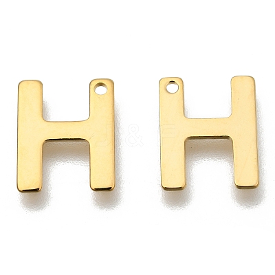 304 Stainless Steel Letter Charms STAS-P141-1