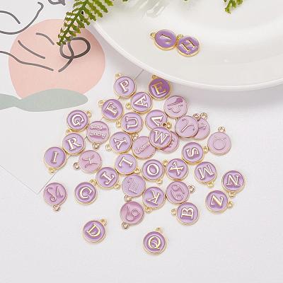 2 Sets 2 Styles Golden Plated Alloy Enamel Charms ENAM-YW0001-28B-1