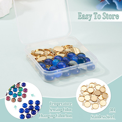 20Pcs 304 Stainless Steel Cabochon Connector Settings DIY-TA0015-44A-1