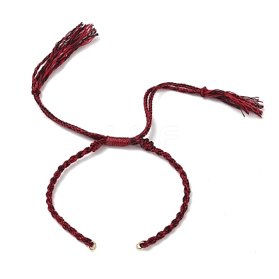 Braided Cotton Cord Bracelet Making MAK-L043-02G-20-1