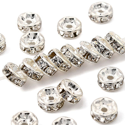 Brass Rhinestone Spacer Beads X-RB-A014-Z5mm-01S-1