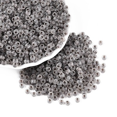 6/0 Transparent Inside Colours Glass Seed Beads SEED-N008-08B-1