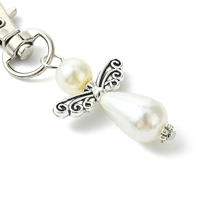 Angel ABS Plastic Imitation Pearl Pendant Decorations X1-HJEW-JM01359-02-1