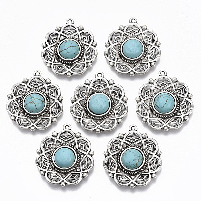 Tibetan Style Alloy Pendants X-PALLOY-R113-002-RS-1
