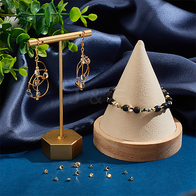 40Pcs 2 Styles Brass Bead KK-NB0003-47G-1