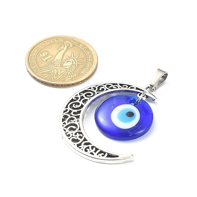 Alloy Moon Pendants X1-PALLOY-JF02110-1