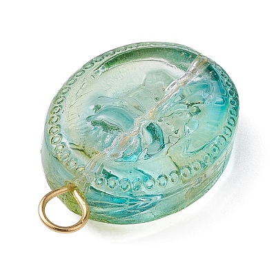Transparent Glass Pendant X-PALLOY-JF02256-1
