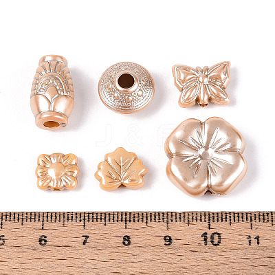 Pearlized Opaque Acrylic Beads OACR-T029-04B-1