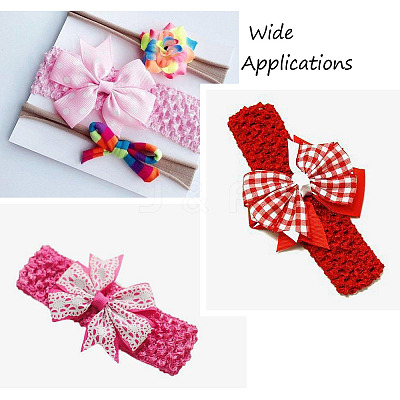 2 Rolls 2 Sizes Polyester Elastic Ribbon EW-TA0001-02H-1