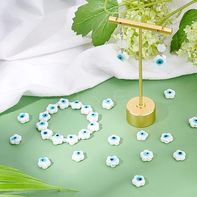 Handmade Evil Eye Lampwork Beads Strands LAMP-FH0001-11-1