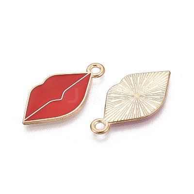 Alloy & Enamel Pendants ENAM-T021-60A-G-1