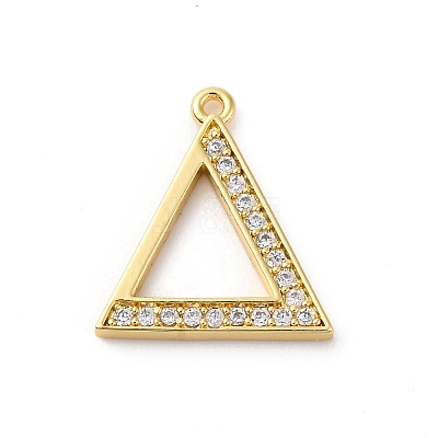 Rack Plating Brass Micro Pave Cubic Zirconia Pendant KK-H449-76G-06-1