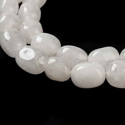Natural White Jade Beads Strands X-G-E614-B01-08-1