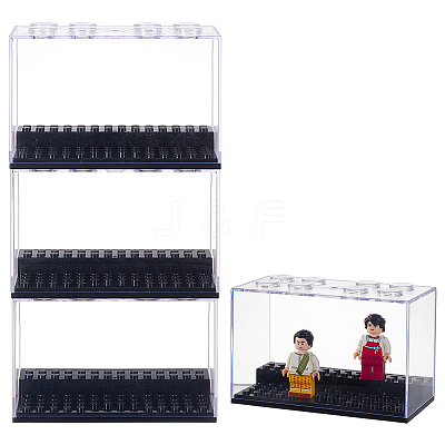 Plastic Minifigures Display Case AJEW-WH0561-29-1