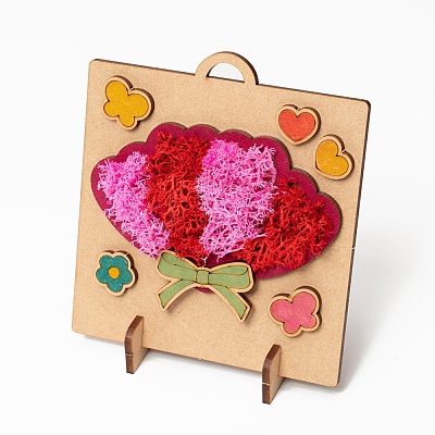 DIY Handmade Wooden Art kits DIY-P014-A04-1