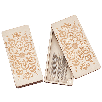 Flower Wood Storage Tool AJEW-WH0348-361-1