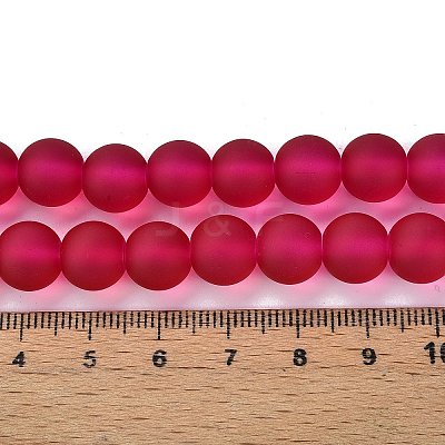 Baking Paint Transparent Glass Bead Strands GLAA-S031-10mm-39-1