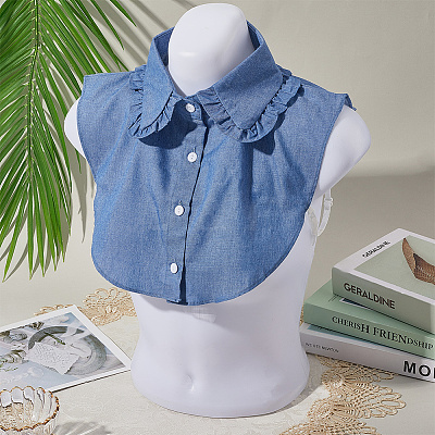 Detachable Cotton Shirt Collars AJEW-WH20816-025A-1