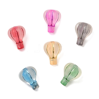 Spray Painted Transparent Acrylic Beads OACR-H054-14-1
