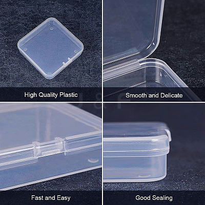 Transparent Plastic Bead Containers CON-BC0004-49-1